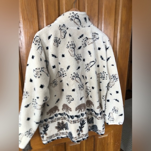 Vtg Brown Bear Print Jacket - Picture 2 of 10